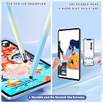 6Pcs Stylus, Stylus Pen for Touchscreen, 2-in-1 Stylus Pen for iPad, High Precision and Sensitivity Double Rubber Tips, Compatible with iPad/iPhone/Android Tablets and Touch Screen (6 Gradient Colors)