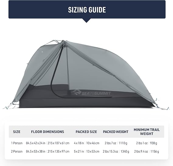 SEA TO SUMMIT ST87003 Alto TR2 Tent, Gray