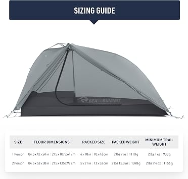 SEA TO SUMMIT ST87003 Alto TR2 Tent, Gray