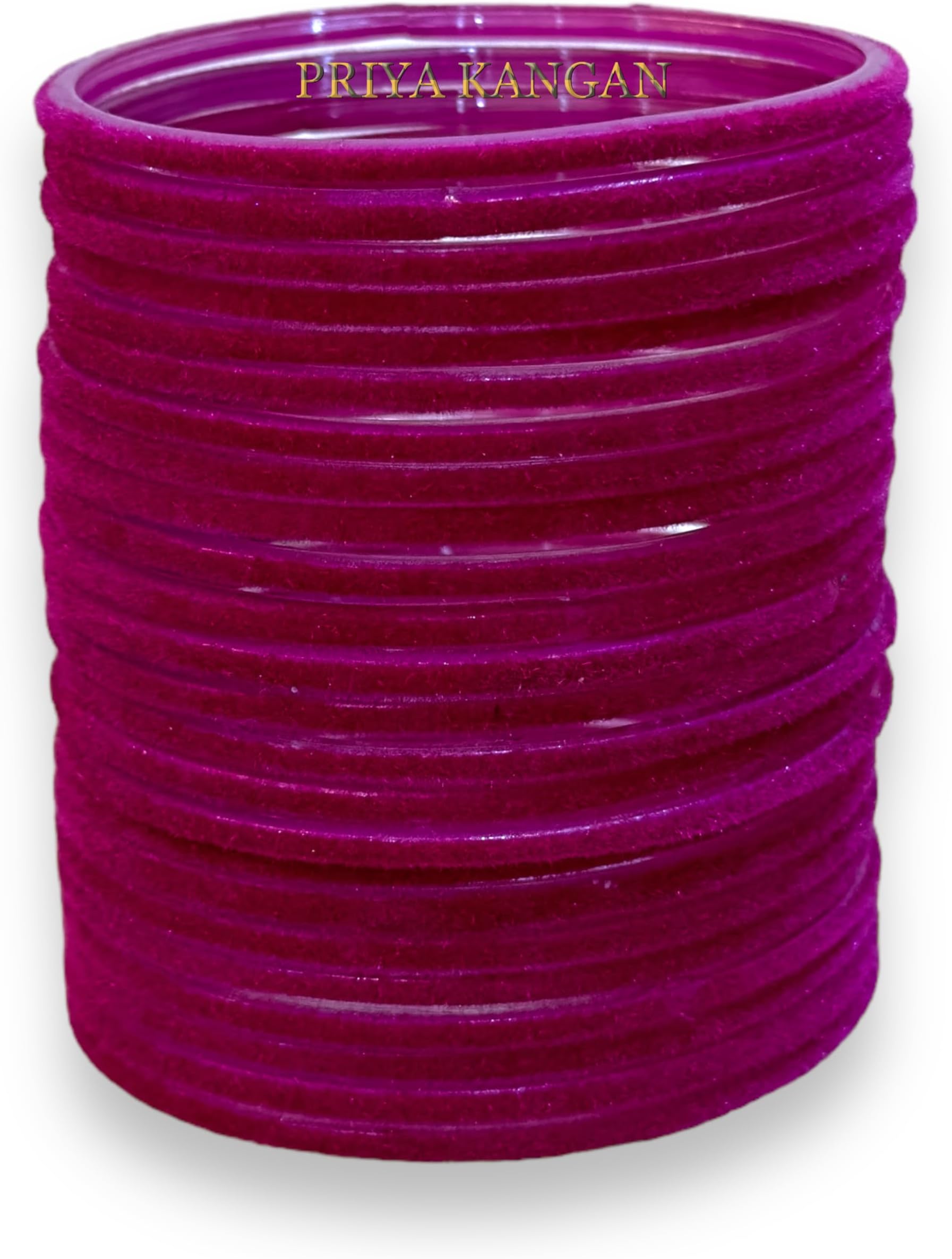 PRIYA KANGAN Beautifull Soft Colours Velvet Glass Plain and Glossy Finished Bangle For Women and Girls