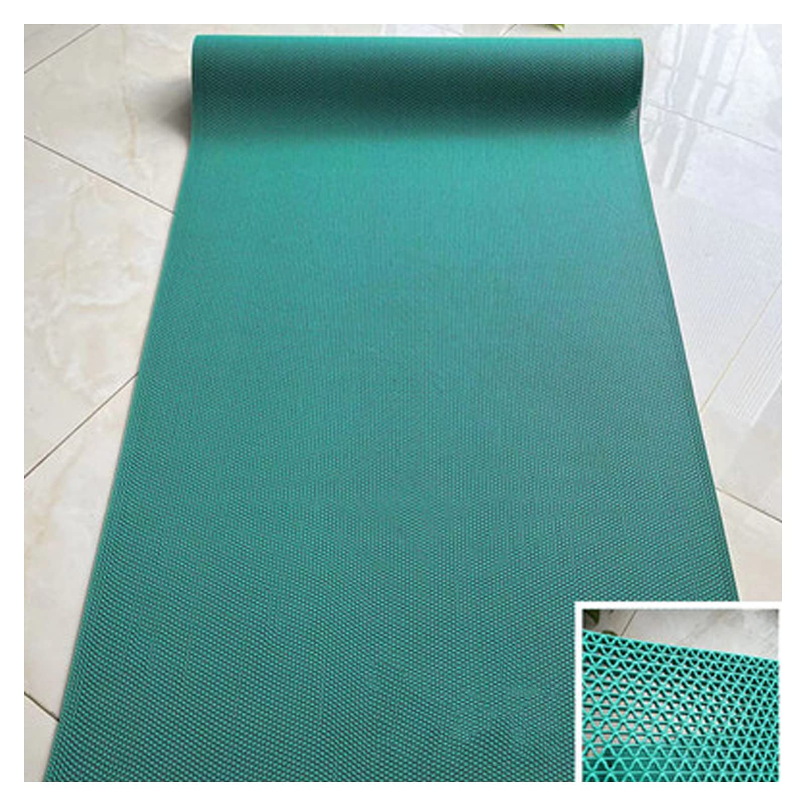 GTHTUHFD Non-Slip Drainage Mat 3X6.5Ft Commercial Floor Mat Pvc Anti Fatigue Bathroom Floor Mat For Swimming Pool Showers Room Toilets Restaurant Garage Doormat Indoor Outdoor Wet,Verde