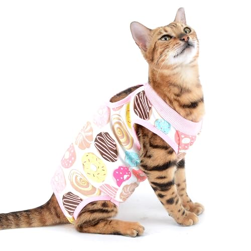 SELMAI Traje de Recuperación Quirúrgica para Gato y Perros de Mascota Camiseta de Médico para Cirugía Conos…