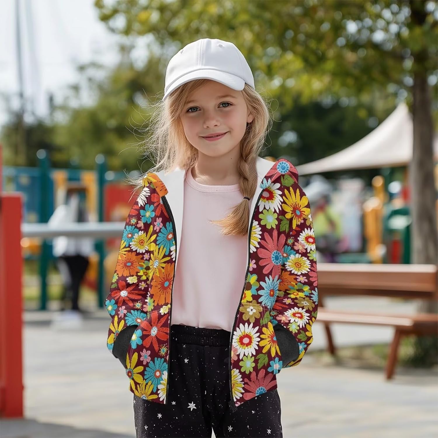 Bulopur Girls Hoodies Warm Long Sleeve Comfortable Zippered Thick Sweatshirt with Pockets Stylish Shirt Kids Winter Coat