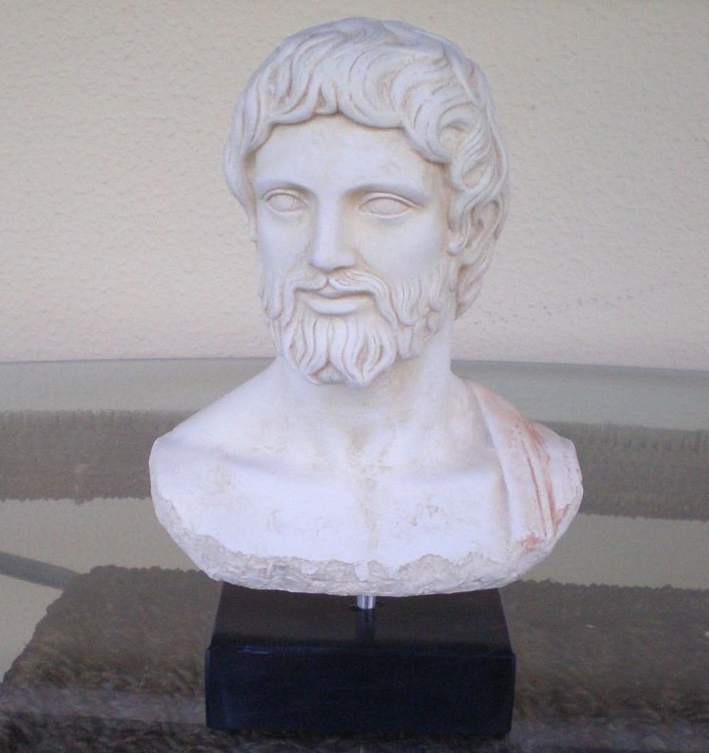 Asclepius God of Medicine Healing - Greek Mythology - Health God Bust -Asclipios