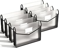 Vista 12 de ABC life Paquete de 6 carpetas de archivos expansibles de plástico, carpetas para documentos con cierre a presión, sobres de documentos de gran