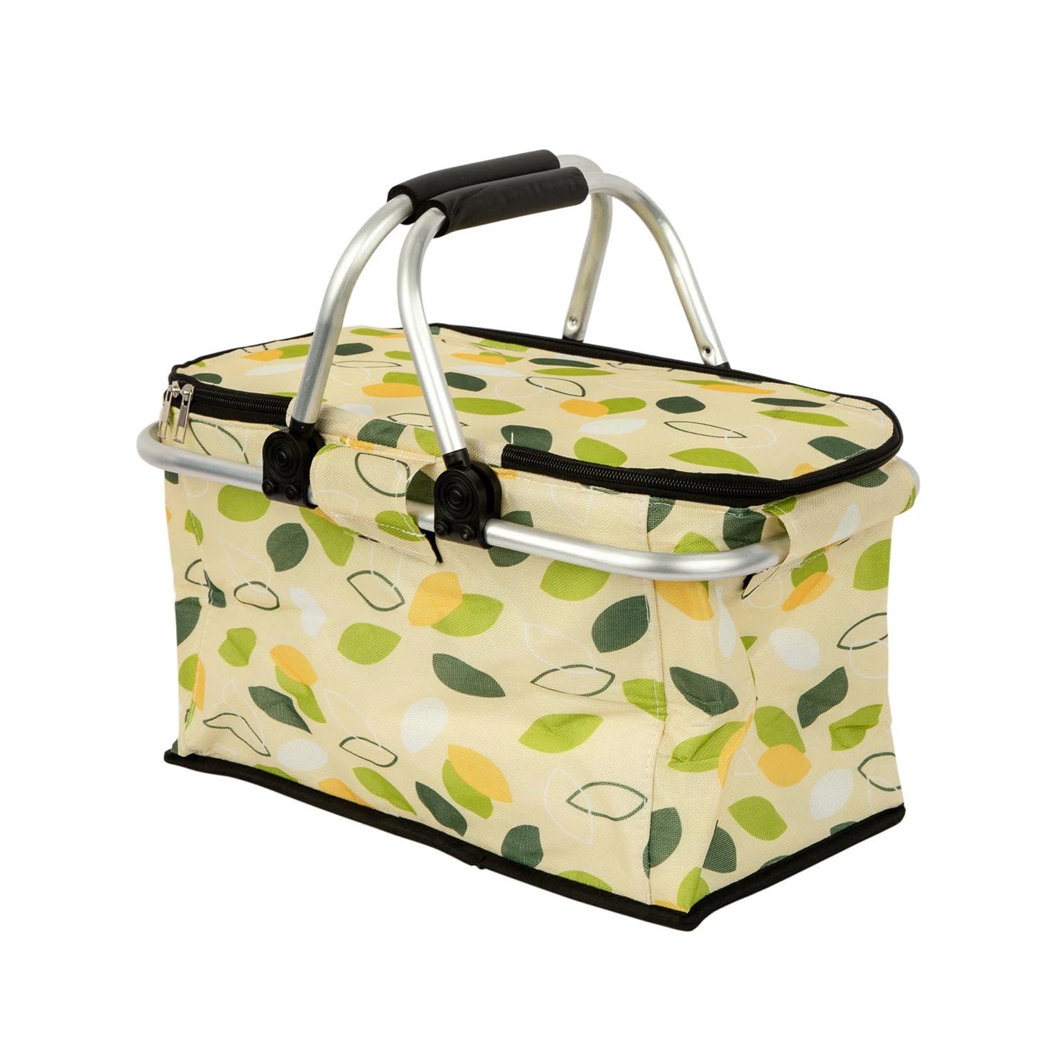 Insulated Picnic Basket - Keeps Food Hot/Cold for Hours, Waterproof, Compact, and Lightweight - Perfect for Outdoor Picnics, Beach Trips, and Camping (Pack of 1)