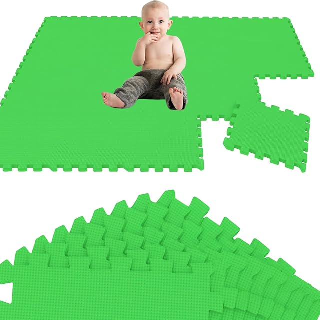LittleTom 18 Piezas Alfombra Bebé Desde el Primer Mes - 30x30 Colchoneta de Espuma EVA Acolchada - Superficie Puzzle Antideslizante para Niños Pequeños - Suelo Protector para la Habitación Infantil