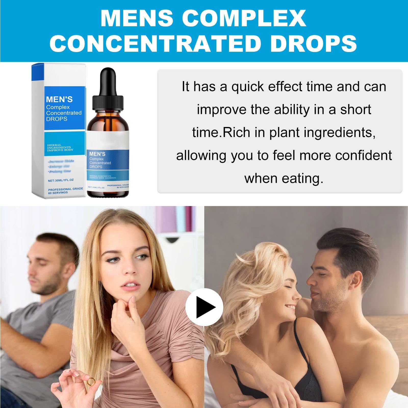 Generic Gotas Potenciadoras para Hombres, 30ml, 2 años de vida útil, 1/2/3 piezas, Vitalidad Sensual, Adulto, Anti-Aging, Whole Body
