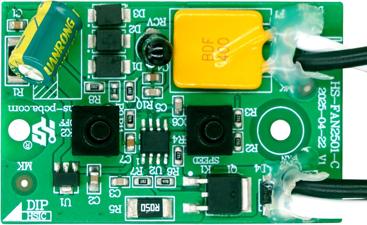 Replacement Printed Circuit Board for MaxxAir MaxxFan Deluxe RV Roof Vents, Compatible with Models 4201KW,4251KW,4301K,4401K,4401KW,4301KJ,4401KJ,5301K,6401K,4301M,4401M, With Remote Control Upgrade