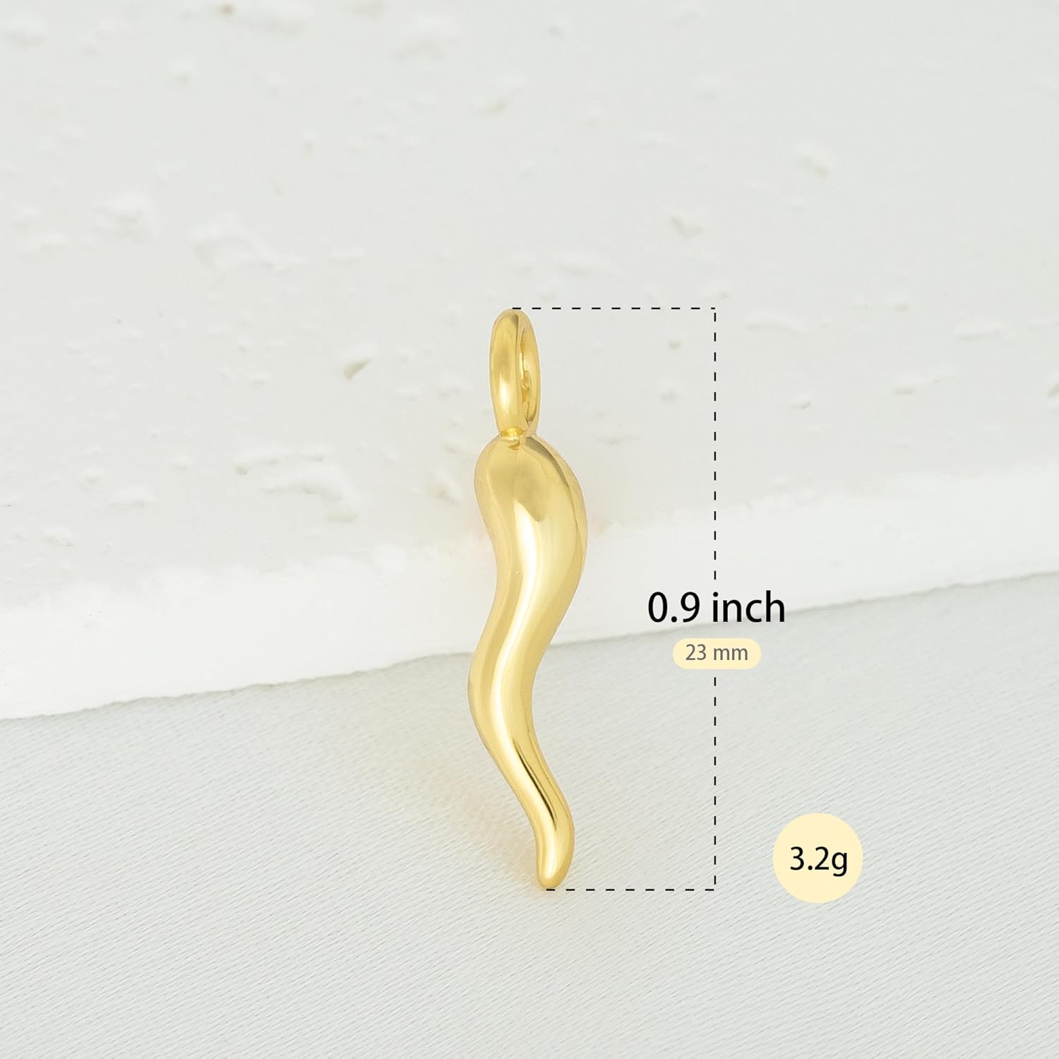 18K Gold Plated Cornicello Necklace for Men & Women – Italian Horn Pepper Amulet, Dainty Lucky Protection Pendant, 16"-18" Adjustable - Image 4