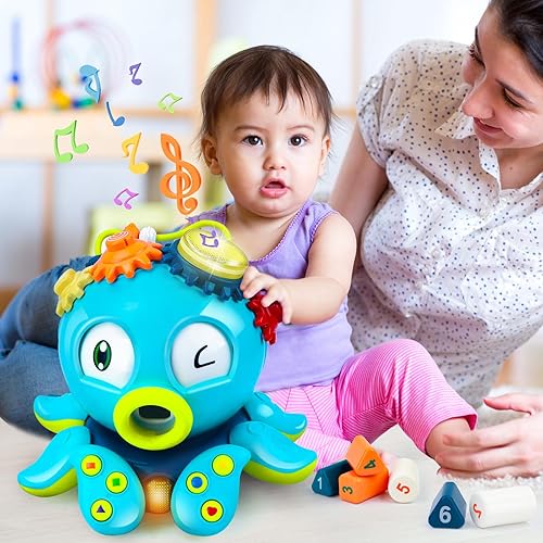 Miniatura 7 de UNIH Juguetes para bebés de 18 meses a 3 años, juguete educativo de aprendizaje temprano con luz y sonido, juguete de cumpleaños para bebés de 18