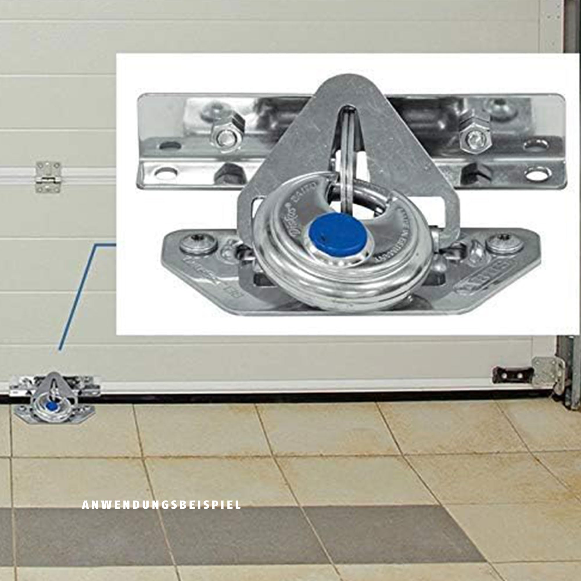 ABUS 80901 138/150 GateSec Hasp Überfalle | Boden- oder Wandmontage, massiver Edelstahlkörper, 2,2 t Zugwiderstand, für Vorhängeschloss, Made in Germany