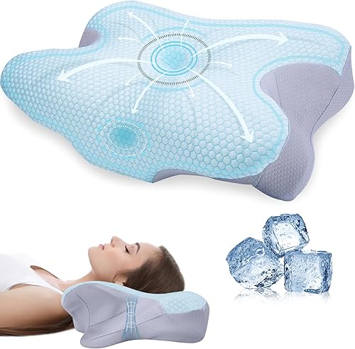 Miniatura 1 de Almohadas cervicales para el cuello para aliviar el dolor almohadas de espuma viscoelástica de contorno para el dolor de hombro - Almohada
