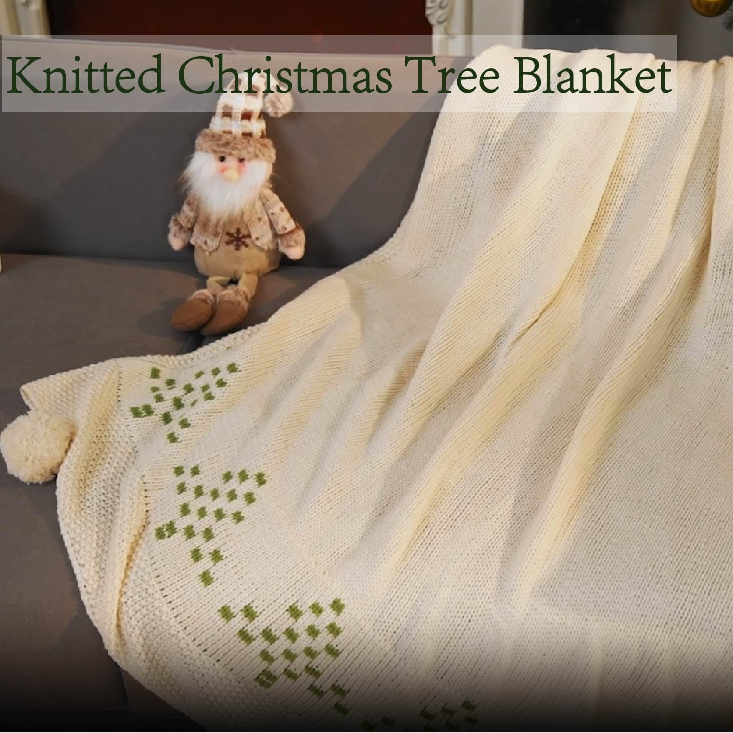 Newwiee Christmas Throw Blanket 50" x 60" Soft Knit Throw Blanket for Bed Couch Sofa Living Room, Travel Lightweight Warm Decorative Holiday Theme Home Christmas Decor Gift(Xmas Tree) - Image 5