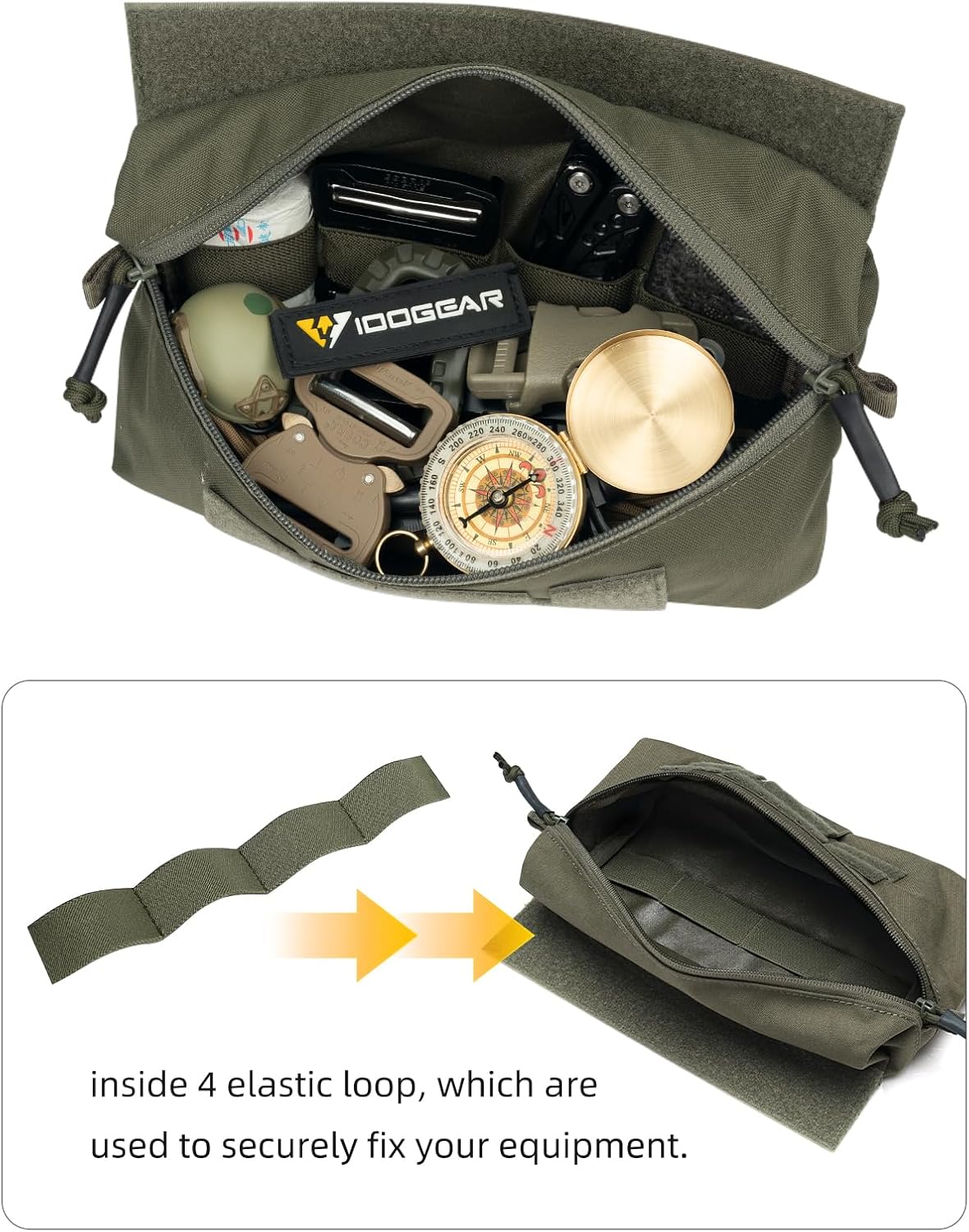 IDOGEAR Tactical Drop Pouch with Hook and Loop for JPC CPC AVS Vest Utility Tool Pouch Fanny Pack