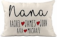 Vista 9 de Girls Love A Monogram Almohada para abuela – Regalos para abuela – Regalos para mamá de hija – Regalos para mamá – Almohada personalizada – Regalos