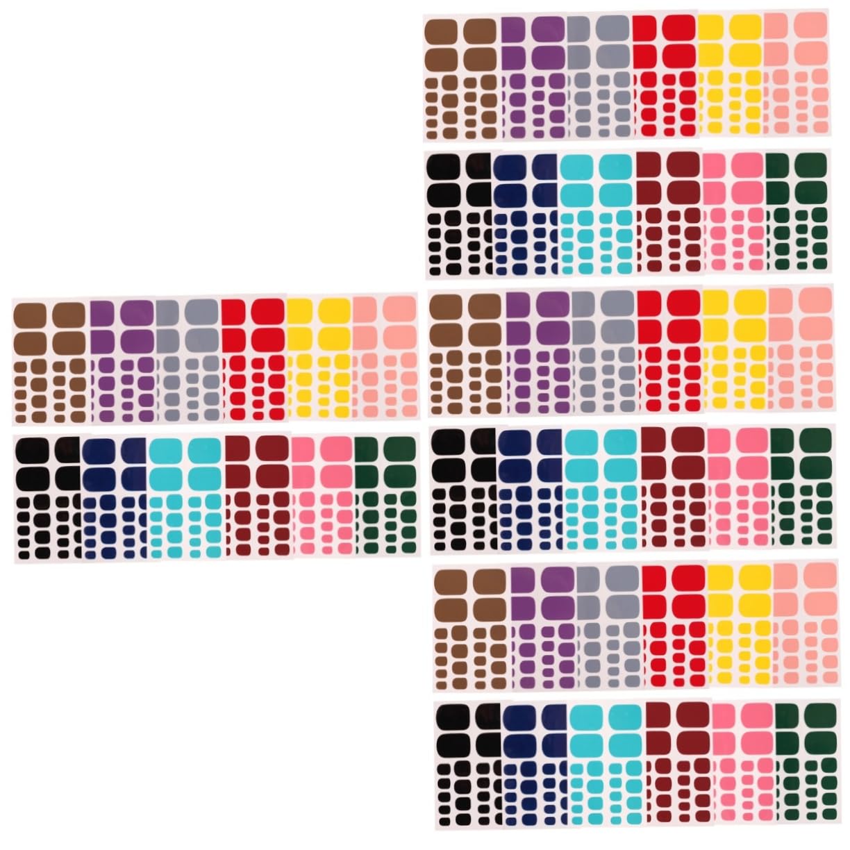 BESTYASH Uña Del Pie Pegatinas Clavos Calcomanías Dedo Del Pie Pegatinas Autoadhesivas Para Uñas Etiqueta Engomada Del Clavo Diy Decoración 12 Hojas*4