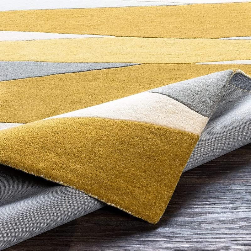 Handmade Tuffted Pure Woollen Thick Geometrical with Cotton Backing, Soft & Durable Floor Carpet for Living Room, Bedroom, Nursery & Home Office 9 x 9 Ft (Square) Multi 2