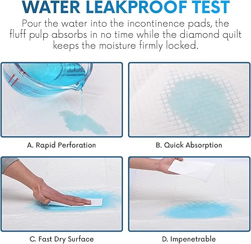Miniatura 6 de Healqu Almohadillas desechables  Almohadillas absorbentes para cama de incontinencia para adultos, niños, ancianos y mascotas  Protección de lecho