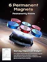 Vista 9 de LISEN Soporte magnético de teléfono para iPhone y Android con 6 imanes y diseño de arco ajustable, color negro