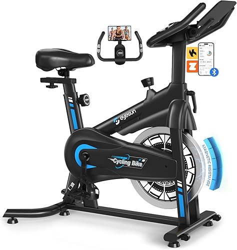 Miniatura 10 de Exercise Bikes for Home,Indoor Magnetic Bike with Adjustable Magnetic,Brake Pad Resistance Silent Belt Drive,350lbs/300lbs Weight Capacity &Upgraded