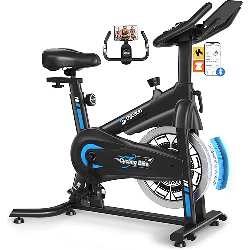 Exercise Bikes for Home,Indoor Cycling Bike with Adjustable Magnetic,Brake Pad Resistance Silent Belt Drive,330lbs Weight Capacity &Upgraded Version Seat for Home Cardio&Weight Loss