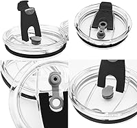 Vista 7 de Paquete de 3 tapas para vasos de 20 onzas, a prueba de derrames, resistente a salpicaduras, cubierta con popote para Old Style Rtic, Ozark Trail