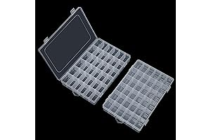 Snowkingdom Rock Collecting Box- Ideal Transparent Plastic Grid Organizer For Display And Storage