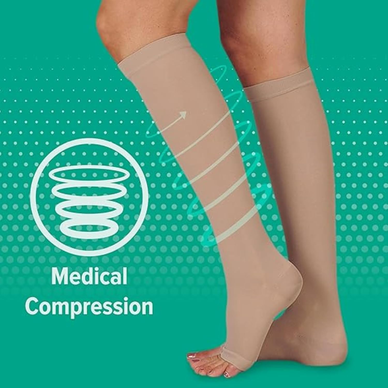 Juzo Basic 4410 Knee-High 15-20 mmHg Closed Toe Compression Stocking – Men & Women, Short