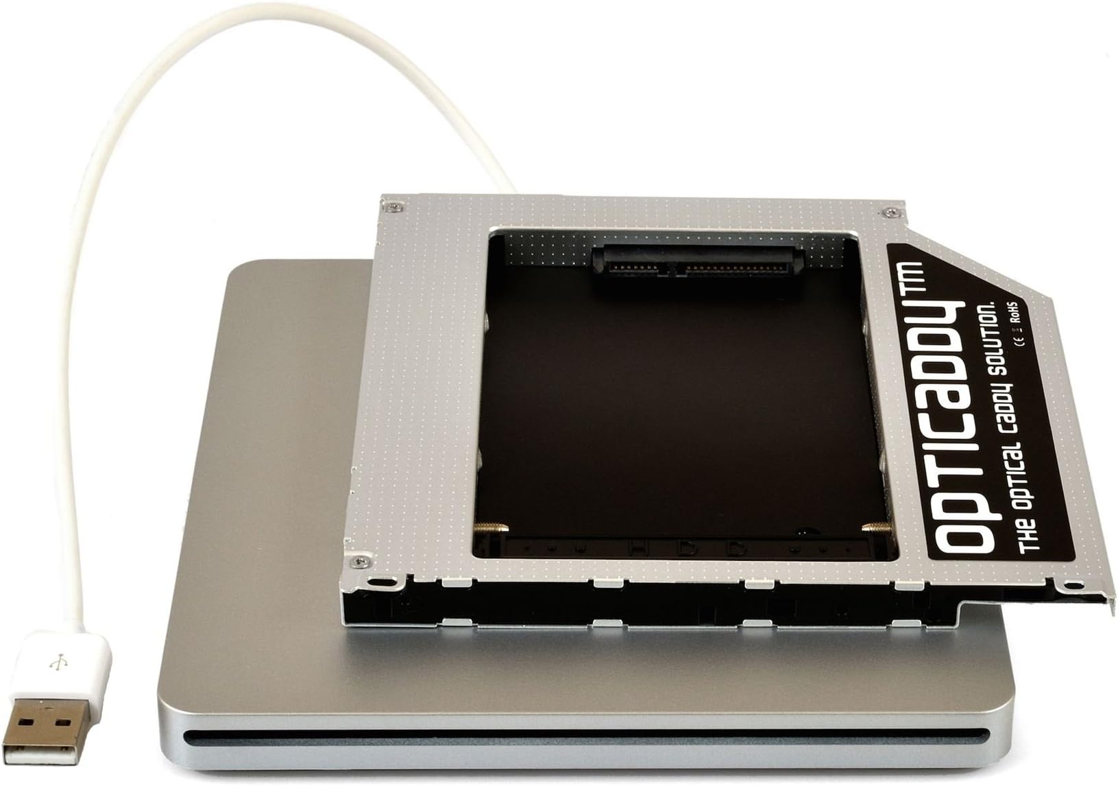 Opticaddy© SATA-3 HDD/SSD & External USB Superdrive Enclosure KIT for all Apple Unibody-Series Macbook Pro 13" 15" 17”, Macbook 13", Macbook Alu 13" (2008, 2009, 2010, 2011, 2012) with Opticaddy OptiSpeed Technology (original Opticaddy adapter set)