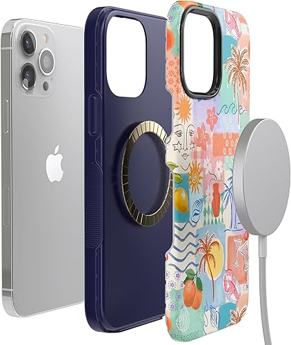 Miniatura 681 de Casely Funda para iPhone 13 Pro Max Jardín dorado Floral de girasol amarillo Compatible con MagSafe Diseño protector audaz Jardín Dorado