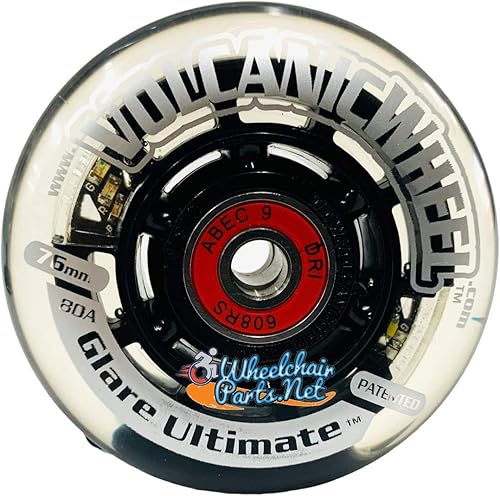 Miniatura 9 de Ruedas giratorias iluminadas en tamaño de 3", 4", 5" y 6" con cubo de 1" y rodamientos de 516" (6" x 1 14")