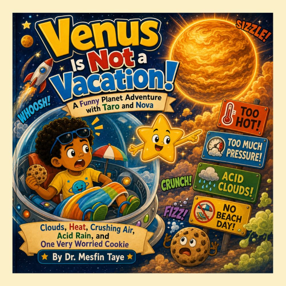 Venus Is Not A Vacation!: A Funny Planet Adventure with Taro and Nova — Clouds, Heat, Crushing Air, Acid Rain, and One Very Worried Cookie (Taro and Nova's Funny Science Adventures)