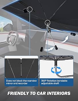 Amazon.com: JOYTUTUS Windshield Sunshade Umbrella for Tesla