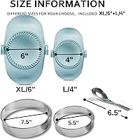 Vista 3 de Prensa para Hacer Empanadas de 6 Pulgadas, Juego Extra Grande de Fabricante de Dumplings con Cortador de Masa, Juego de Moldes para Dumplings