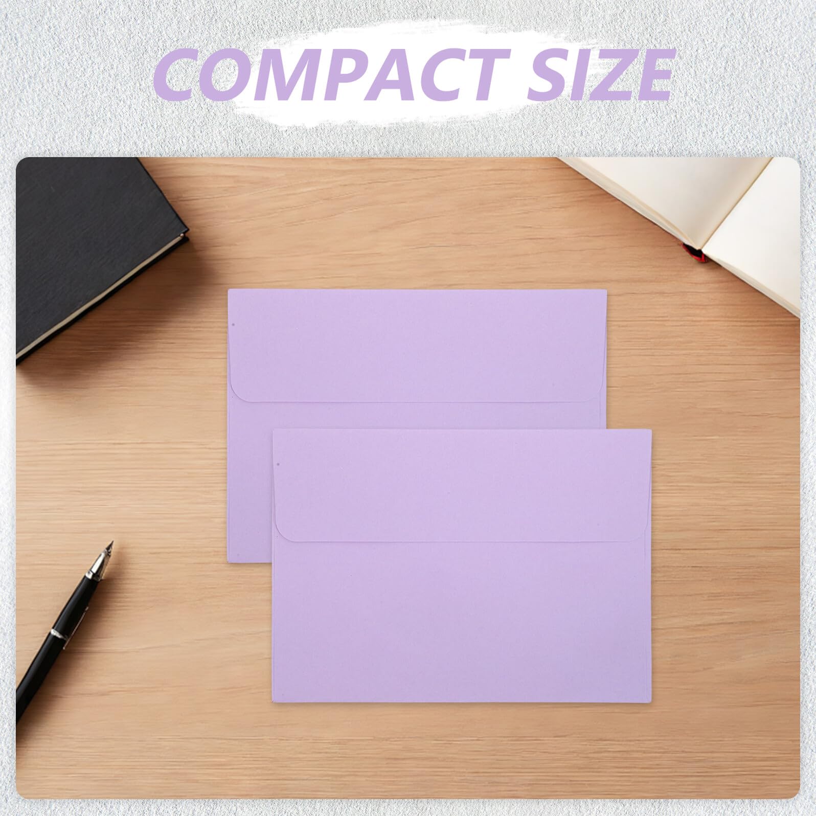 Sobres de Papel en Blanco 80 Piezas Lavanda para Invitaciones