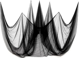 2Pcs 13x10ft Ultra-fine Mesh Mosquito Net, for Halloween Black Gauze Cloth | Clear View, for Outdoor Garden/Balcony/Porch/Raised Beds/Tree Protection, Also for Halloween Decorations Indoor, Party Decor