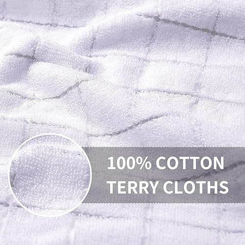 Miniatura 138 de Homaxy Toallas de cocina de rizo 100% algodón (gris oscuro, 13 x 28 pulgadas), diseño a cuadros, suaves y súper absorbentes, paquete de 6