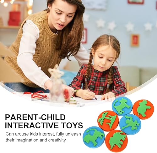 Miniatura 4 de Herramienta de garra de gato, 6 piezas, herramientas de sello de goma para repujar, almohadilla de tinta de relieve, sello de grafiti, sello de