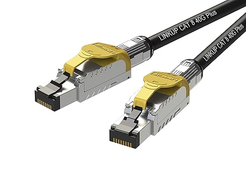 Miniatura 10 de LINKUP Cable Ethernet Cat 8 | Cable largo de Internet | Conexión LAN de alta velocidad | Conectores RJ45 | Uso con Cat 5/Cat 6/Cat 7 | Óptimo para