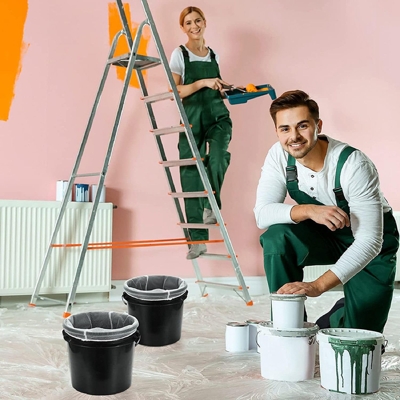 125 Piezas 5 Galones Bolsas de Colador de Pintura Superior Elásticas Bolsa de Fina Bolsa de Filtro de Pintura para Pintura Hidropónica Jardinería