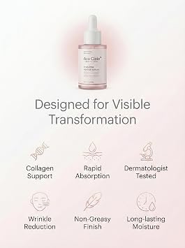 Ava Cloie PDRN Pink Peptide Serum 1% Sodium DNA | Korean Face Serum with Peptides, Niacinamide & Ceramide | Hydration + Even Tone | 30 ml