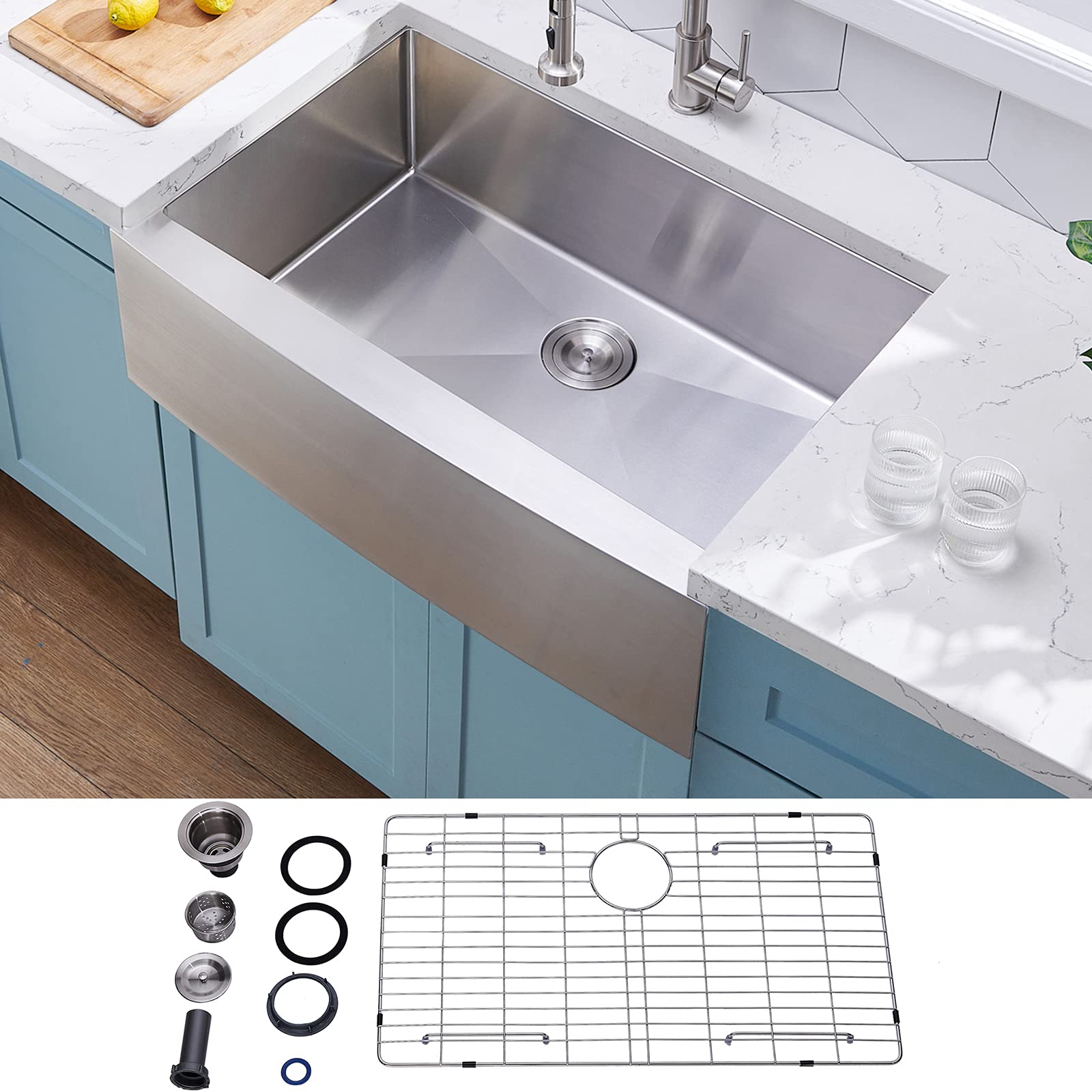 Buy VCCUCINE Farmhouse Sink, 30 Inch Stainless Steel Farmhouse Kitchen