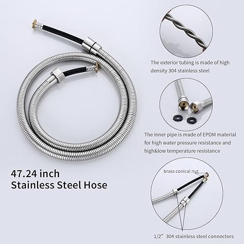 Miniatura 5 de Kit de rociador de inodoro de bidé de mano, rociador de pañales de tela para bebé, ducha musulmana, ducha portátil para ducha de agua