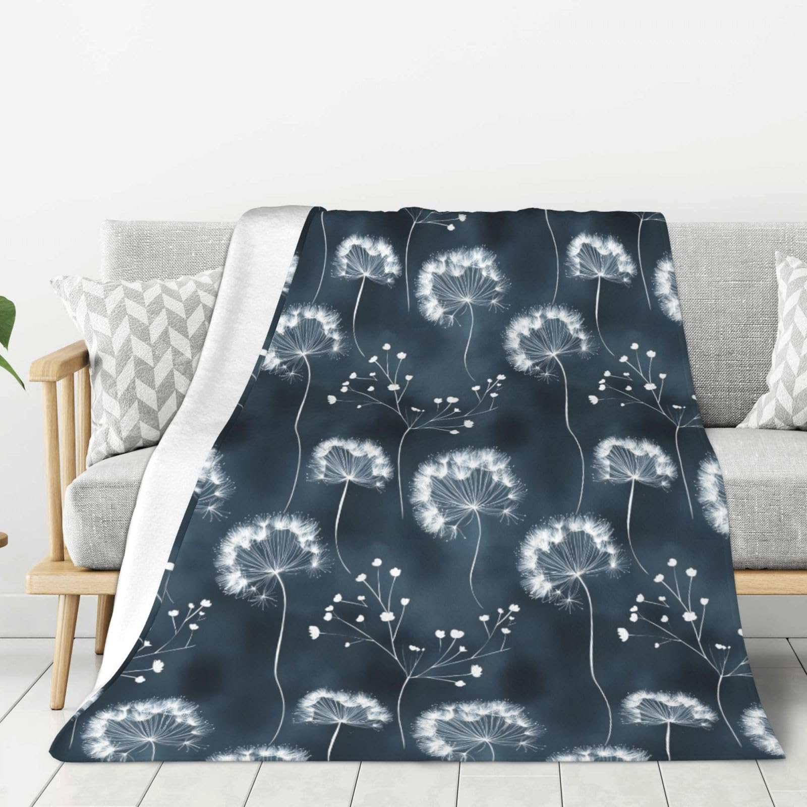 Couverture flanelle pissenlit au fini élégant et toucher soyeux