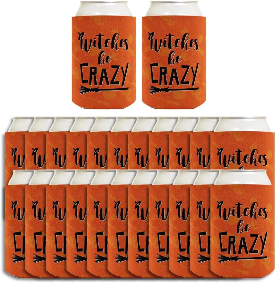 Funny Witch Halloween Gifts Witches Be Crazy 24-Pack Can Drink Thermocoolers Party Pack
