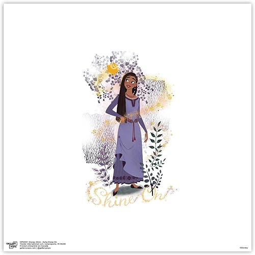 Trends International Gallery Pops Disney Wish - Póster de pared Asha Shine On Wall Art, 12.00 x 12.00 pulgadas, versión sin marco