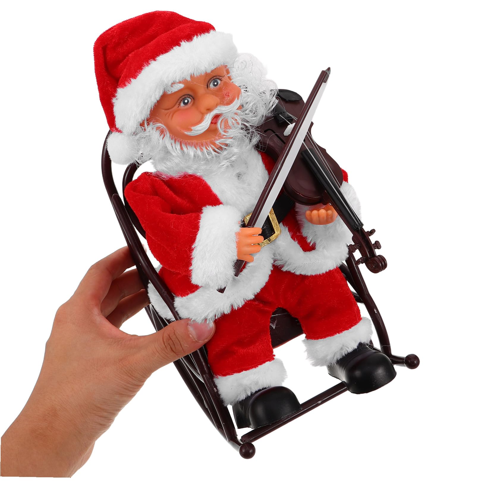 ERINGOGO Jouet Père Noël Électrique Et Musical pour Fêtes De Noël sur Fauteuil Roulant en Plastique Solide Décoration Festive pour Garçon Et Filles Et Adultes
