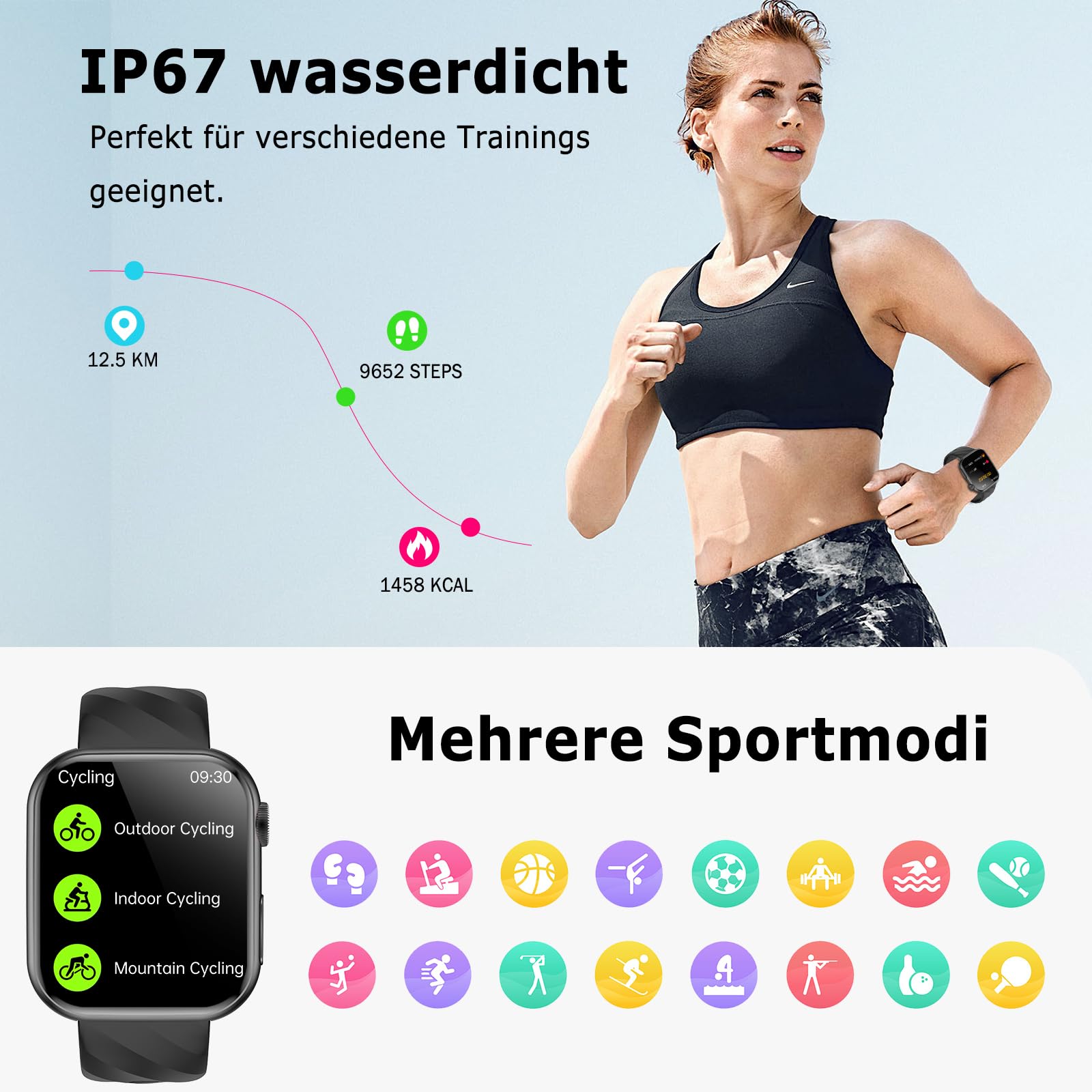 2026 Neu Smartwatch EKG+HRV/Blutdruckmessung/Harnsäure/BMI Herren Damen 1,97"AMOLED Gesundheitsuhr mit Telefonfunktion 24H Herzfrequenz Blutdruck Körpertemperatur SpO2, Schlaf-Monitor Fitnessuhr