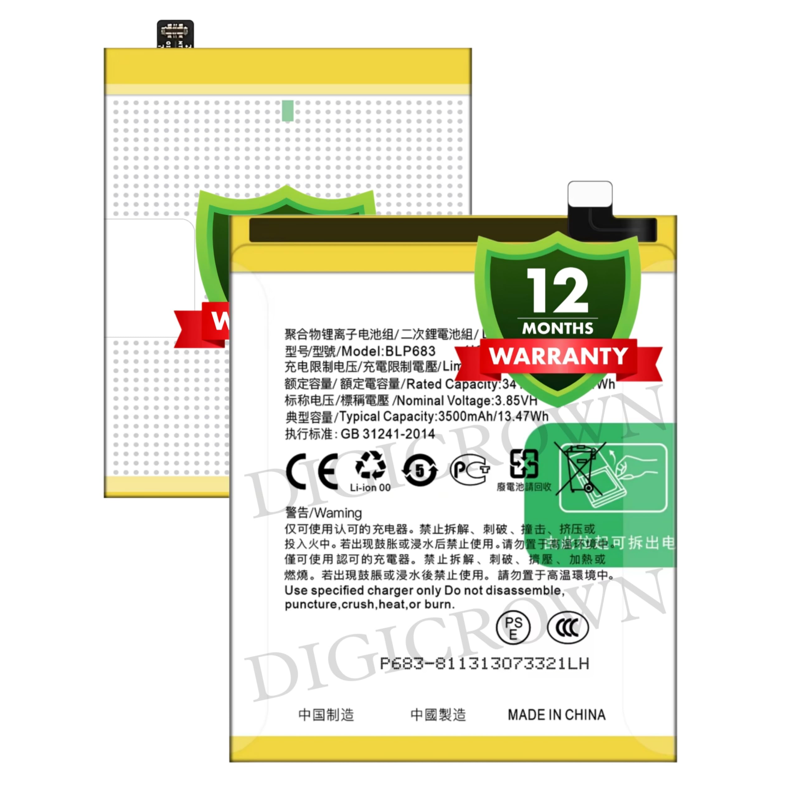 Original BLP683 Battery Compatible for Realme 2 Pro | C2 Pro | Realme U1 | Oppo F9 | F9 Pro | Oppo A7x - (3500mAh) - 1 Year Warranty-image-30